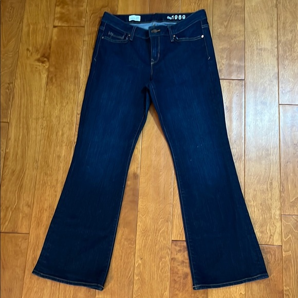 Gap 1969 Denim - Gap Perfect Boot Jeans Size 30s Dark Wash Mid-Rise Classic Preppy Casual Work
